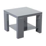 Lucca Side Table, Dark Grey High Gloss