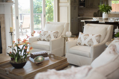 Elegant family room photo in Austin