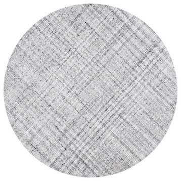 Safavieh Abstract Collection ABT604 Rug, Grey/Black, 6' Round