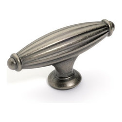 Dynasty Hardware - Super Saver K-8618 Fluted Cabinet Knob, Antique Nickel - Cabinet And Drawer Knobs