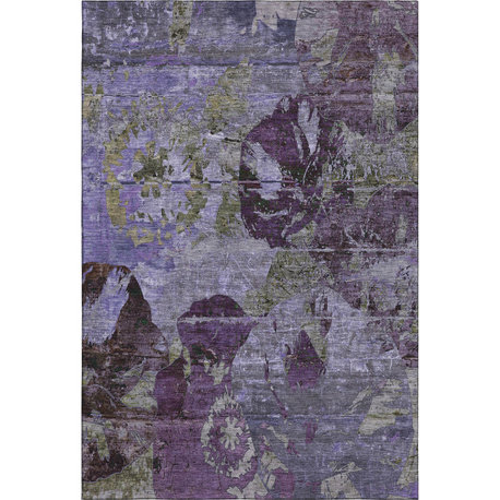 Premium Machine Washable Mayfield AMF555 Purple 9' x 12' Rug