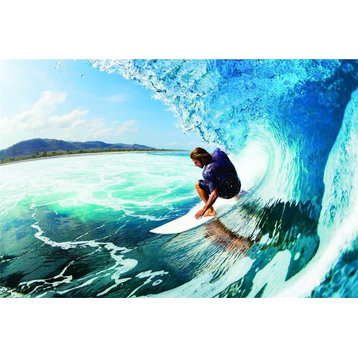 Surfing Board Ocean Wave Decal, 20x30"
