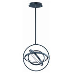 ET2 Lighting - ET2 Lighting Gyro II - 15.75" 28.8W 4 LED Pendant, Black Finish - A very unique and interesting design that features concentric bands of Polished Chrome or Black that rotate on 3 axis points and adjusts in multiple directions similar to a gyro. The edge of each slender band encases a small LED strip covered by a frosted lens. This work of art is so much more than just a lighting fixture.  Canopy Included: TRUE  Canopy Diameter: 9 x 9 x 1 Color Temperature:   CRI: +  Lumens: 2016Gyro II 15.75" 28.8W 4 LED Pendant Black *UL Approved: YES *Energy Star Qualified: n/a  *ADA Certified: n/a  *Number of Lights: Lamp: 4-*Wattage:7.2w PCB LED bulb(s) *Bulb Included:No *Bulb Type:PCB LED *Finish Type:Black