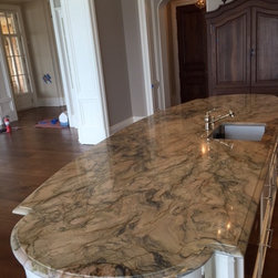 Book Matched Island and Soapstone Backsplash - Products