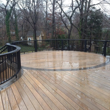 Timbertech Legacy Tigerwood Decking with Legacy Mocha Border. Stellardecks.com