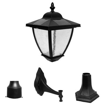 16" Bayport Solar Lamp With 3 Mounting Options With Natural White LED