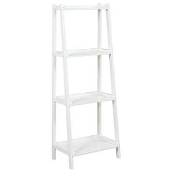 Dunnsville 4-Tier Ladder Shelf, White