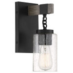 Designers Fountain - Designers Fountain D202M-1B-MB Fulton - 1 Light Wall Sconce - Shade Included: Yes  Dimable: YFulton 1 Light Wall  Matte Black Clear SeUL: Suitable for damp locations Energy Star Qualified: n/a ADA Certified: n/a  *Number of Lights: Lamp: 1-*Wattage:60w Medium Base bulb(s) *Bulb Included:No *Bulb Type:Medium Base *Finish Type:Matte Black