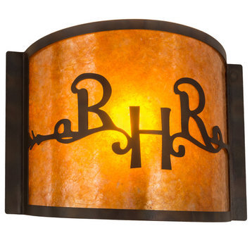 12 Wide Ridin Hy Personalized Wall Sconce