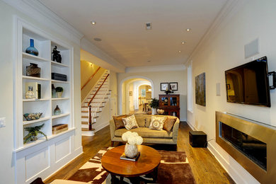 Inspiration for a modern family room remodel in DC Metro