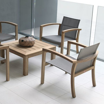 XQI Teak Table and Casual Chair