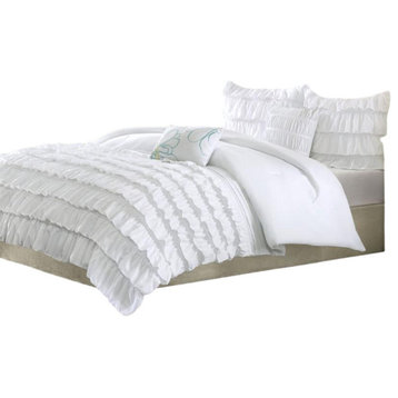 Lovely Ruffled 5 Piece Comforter Set, Belen Kox