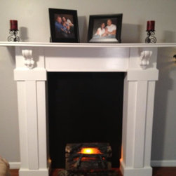 Custom built shelves - Indoor Fireplaces