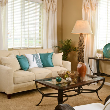 Coastal Flavor Living and Dining Space