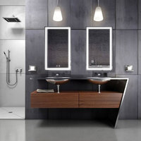 Radiant Dimmable LED Mirror with Defogger, 20"x30"x1.75"