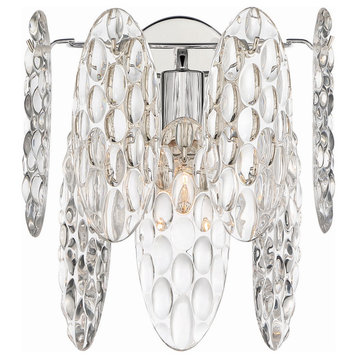 Isabella's Reign One Light Wall Sconce, Polished Nickel