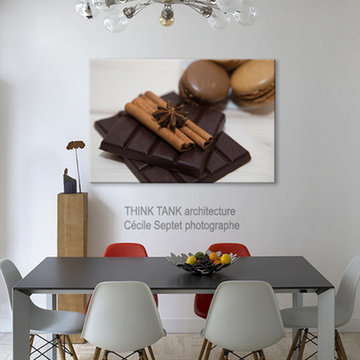 Chocolate  and macarons canvas print