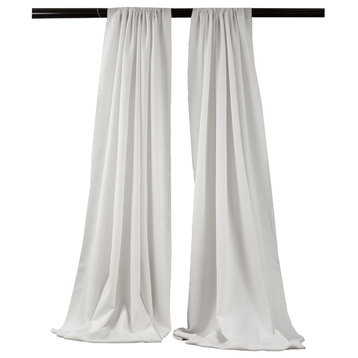 Set of 2 Polyester Poplin Backdrops Drape, 96"x58", White