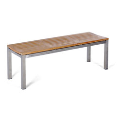 Wintons Teak Abacus SS Backless Bench - Outdoor Benches