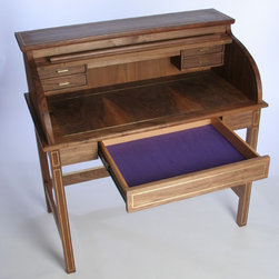 Roll-top Writing Desk drawer open - Products