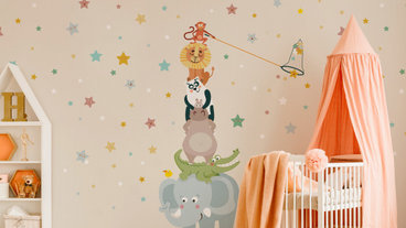 Gli Acchiappa Stelle Beige - Carta da parati - Baby Interior Design  Wallpaper