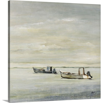 Working Boats Wrapped Canvas Art Print, 12"x12"x1.5"