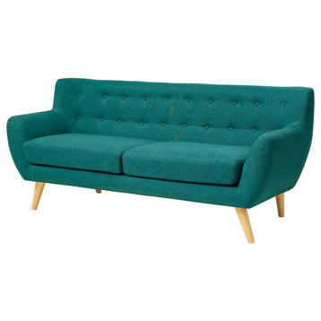 Modern Contemporary Urban Living Living Room Lounge Sofa, Aqua Blue