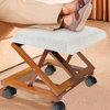 Support Plus Foldable Rolling Tapestry Footrest and Fleece Cover Kit