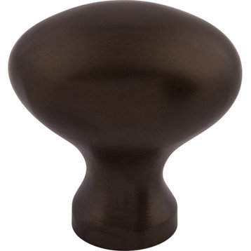 Top Knobs M750 Egg 1-1/4 Inch Oval Cabinet Knob - Oil Rubbed Bronze