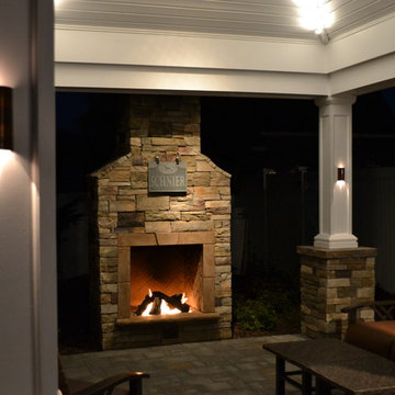 Pre-Manufactured Fireplaces and Pergolas: Budget pergola and fireplace kits can