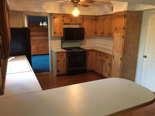 What To Do With Knotty Pine - Home Decorating Dilemmas Knotty Pine Kitchen Cabinets