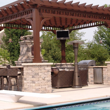 Outdoor Kitchen Pergola TV and Sound Install