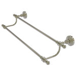 Allied Brass - Retro Wave 18" Double Towel Bar, Polished Nickel - Add a stylish touch to your bathroom decor with this finely crafted double towel bar. This elegant bathroom accessory is created from the finest solid brass materials. High quality lifetime designer finishes are hand polished to perfection.