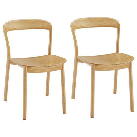 Hanna Dining Chair Bamboo Seat, Wheat, Set of 2