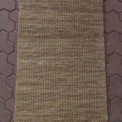 2 x 3 cut pile brown wool rug - Rugs