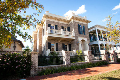 Traditional two-story house exterior idea in Houston