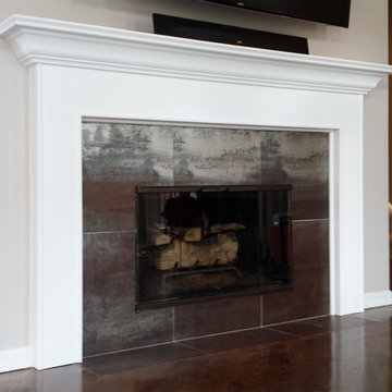 White Modern Colonial Mantelpiece