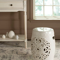 Flora Garden Stool in Cream