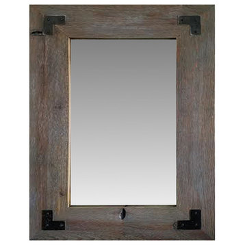 Sweetwater Mirror With Metal Brackets, 24x36