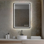 Blossom - Fogless, Dimmable, Color Temperature Adjustable LED Mirror, Matte Black, 24x36 - FEATURES