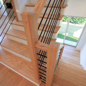 94_Neutral Color Floating Staircase with Metal Balusters, Bethesda MD 20817