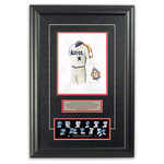 Heritage Sports Art - Original Art of the MLB 1986 Houston Astros Uniform - This beautifully framed piece features an original piece of watercolor artwork glass-framed in an attractive two inch wide black resin frame with a double mat. The outer dimensions of the framed piece are approximately 17" wide x 24.5" high, although the exact size will vary according to the size of the original piece of art. At the core of the framed piece is the actual piece of original artwork as painted by the artist on textured 100% rag, water-marked watercolor paper. In many cases the original artwork has handwritten notes in pencil from the artist. Simply put, this is beautiful, one-of-a-kind artwork. The outer mat is a rich textured black acid-free mat with a decorative inset white v-groove, while the inner mat is a complimentary colored acid-free mat reflecting one of the team's primary colors. The image of this framed piece shows the mat color that we use (Red). Beneath the artwork is a silver plate with black text describing the original artwork. The text for this piece will read: This original, one-of-a-kind watercolor painting of the 1986 Houston Astros uniform is the original artwork that was used in the creation of this Houston Astros uniform evolution print and tens of thousands of other Houston Astros products that have been sold across North America. This original piece of art was painted by artist Nola McConnan for Maple Leaf Productions Ltd. Beneath the silver plate is a 3" x 9" reproduction of a well known, best-selling print that celebrates the history of the team. The print beautifully illustrates the chronological evolution of the team's uniform and shows you how the original art was used in the creation of this print. If you look closely, you will see that the print features the actual artwork being offered for sale. The piece is framed with an extremely high quality framing glass. We have used this glass style for many years with excellent results. We package every piece very carefully in a double layer of bubble wrap and a rigid double-wall cardboard package to avoid breakage at any point during the shipping process, but if damage does occur, we will gladly repair, replace or refund. Please note that all of our products come with a 90 day 100% satisfaction guarantee. Each framed piece also comes with a two page letter signed by Scott Sillcox describing the history behind the art. If there was an extra-special story about your piece of art, that story will be included in the letter. When you receive your framed piece, you should find the letter lightly attached to the front of the framed piece. If you have any questions, at any time, about the actual artwork or about any of the artist's handwritten notes on the artwork, I would love to tell you about them. After placing your order, please click the "Contact Seller" button to message me and I will tell you everything I can about your original piece of art. The artists and I spent well over ten years of our lives creating these pieces of original artwork, and in many cases there are stories I can tell you about your actual piece of artwork that might add an extra element of interest in your one-of-a-kind purchase.