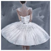 Yosemite Home Decor "Ballerina III" Wood Gallery Wrapped Wall Art in Gray