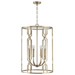 Capital Lighting - Capital Lighting Jordyn - 6 Light Foyer, Aged Brass Finish - APPLICATIONS: Perfect for use in the kitchen, diniJordyn 6 Light Foyer Aged Brass *UL Approved: YES Energy Star Qualified: n/a ADA Certified: n/a  *Number of Lights: Lamp: 6-*Wattage:60w E12 Candelabra Base bulb(s) *Bulb Included:No *Bulb Type:E12 Candelabra Base *Finish Type:Aged Brass