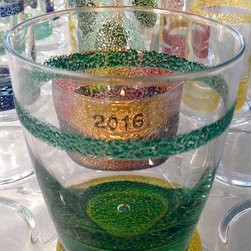 WHISKEY  GLASSES 2016 - Mixed Media Art