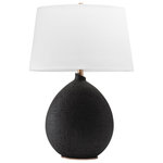 Hudson Valley Lighting - Denali 1 Light Table Lamp, Black Finish, White Belgian Shade - Features: