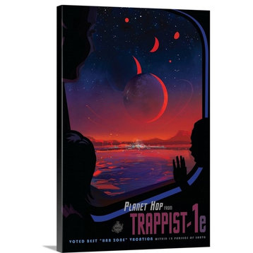 "Trappist-1e - JPL Travel Poster" Wrapped Canvas Art Print, 16"x24"x1.5"