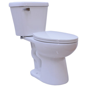 Ucore 28" Basic Elongated Two Piece Toilet, Single Flush 1.28gpm