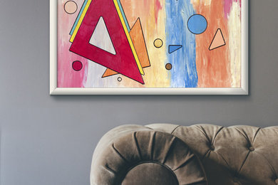 Example of a mid-sized trendy home design design in New York