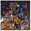 "Cats And Dogs Halloween" by Bill Bell, Canvas Art